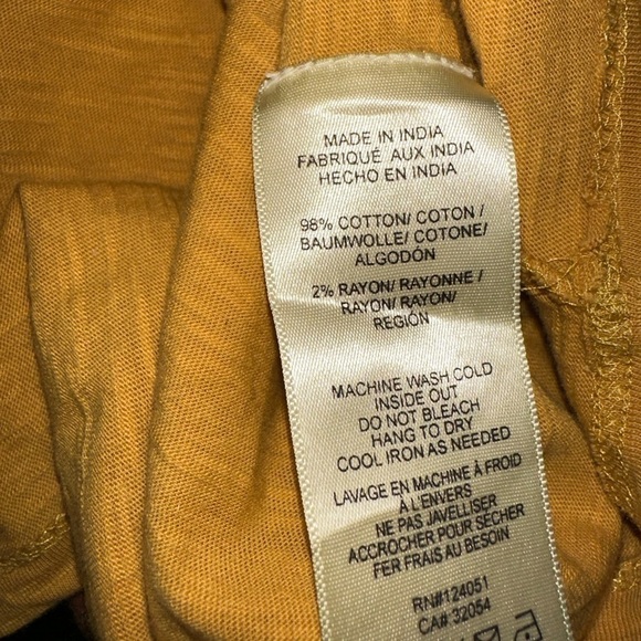 Porridge lagenlook cottagecore mustard yellow blouse boho layer sleeves tassel S - Picture 9 of 9